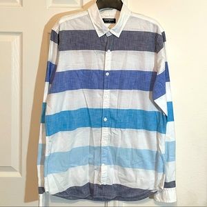 EXPRESS chambray casual long sleeve button shirt
